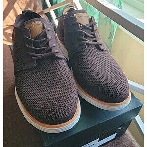 Bruno Marc Brown Canvas Boat Oxford Shoes Grand-01 Casual Preppy Size 11 M NEW!